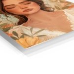 Serene Floral Muse metal wall art print, view 2