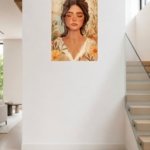 Serene Floral Muse metal wall art print, view 5