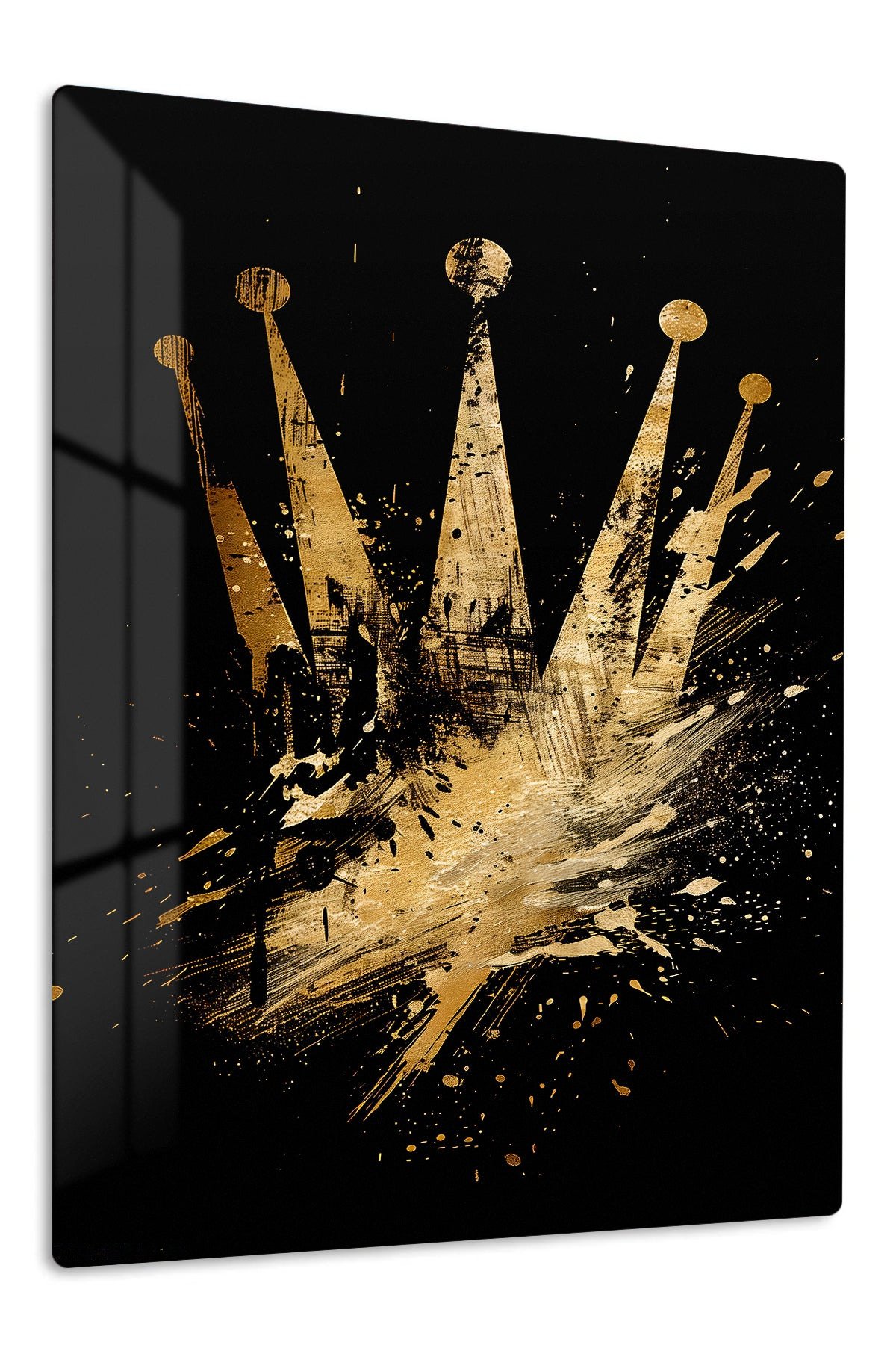 Golden Crown Rising metal wall art print