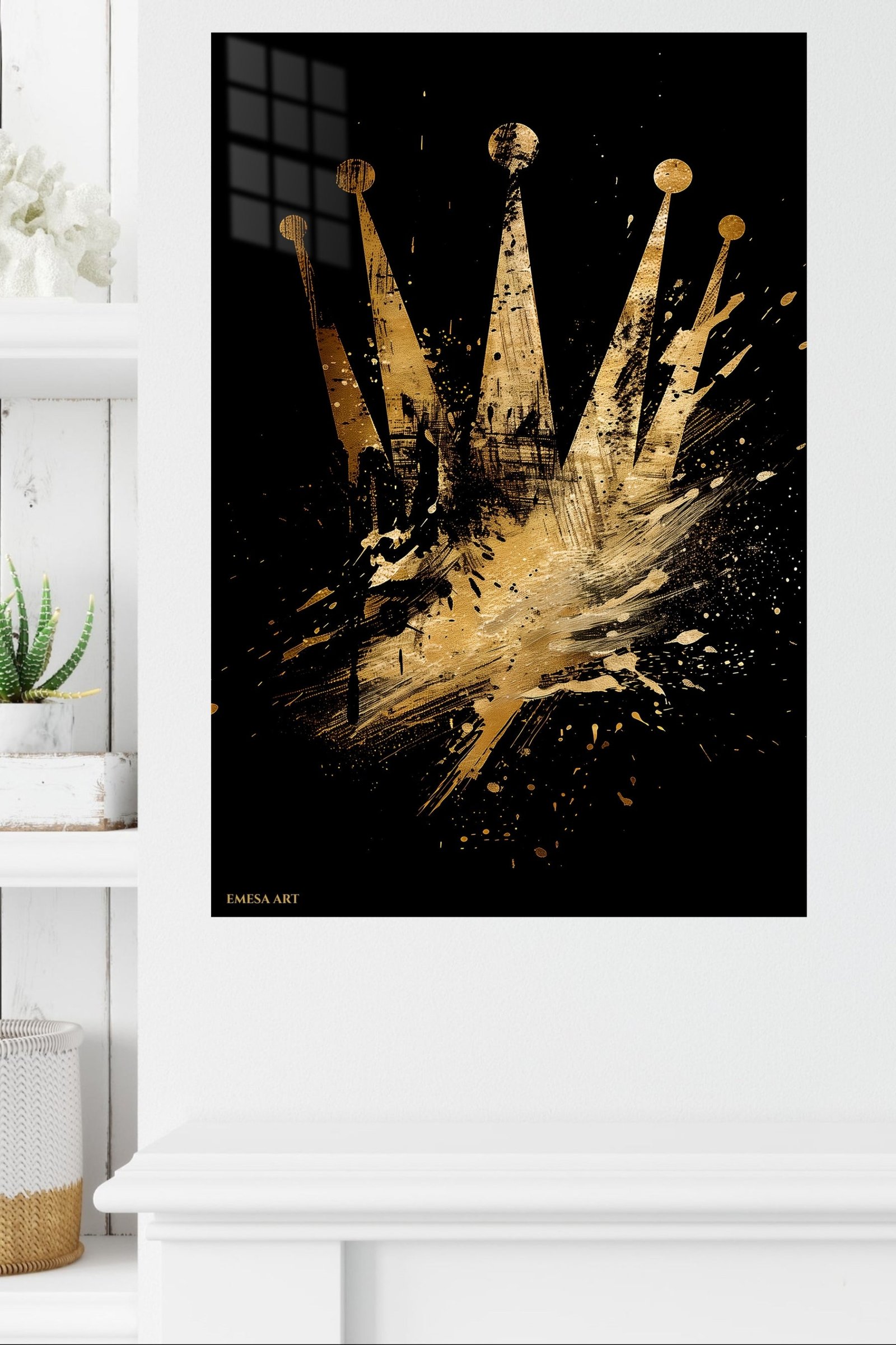 Golden Crown Rising metal wall art print, view 4