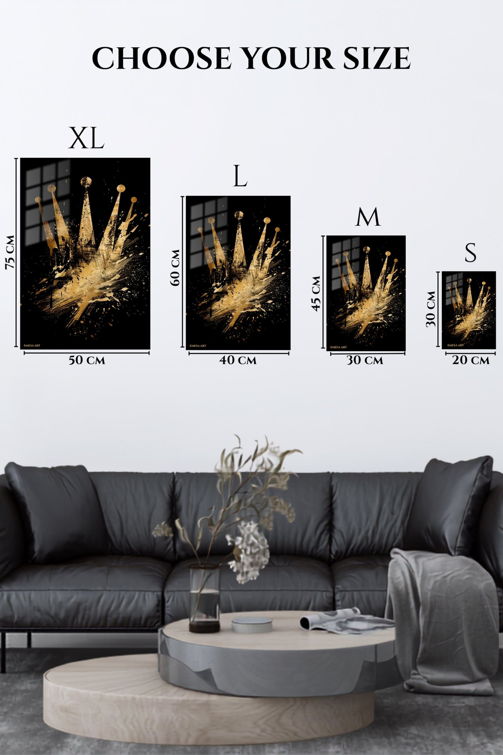 Golden Crown Rising metal wall art print, view 6