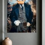 Dapper Duck Detective metal wall art print, view 4