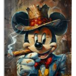 Crowned Mouse King metal wall art print