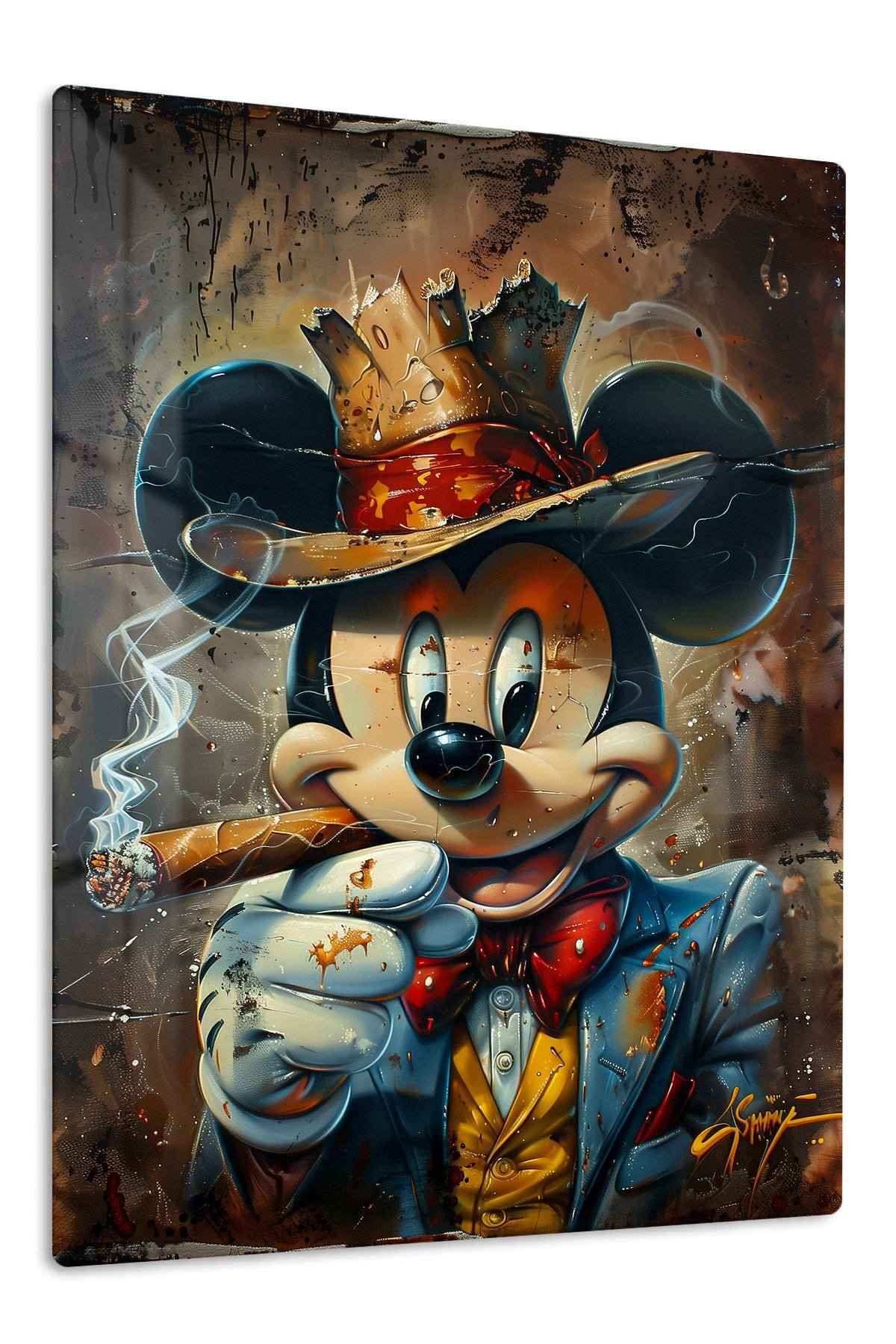 Crowned Mouse King metal wall art print
