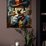 Crowned Mouse King metal wall art print, view 4