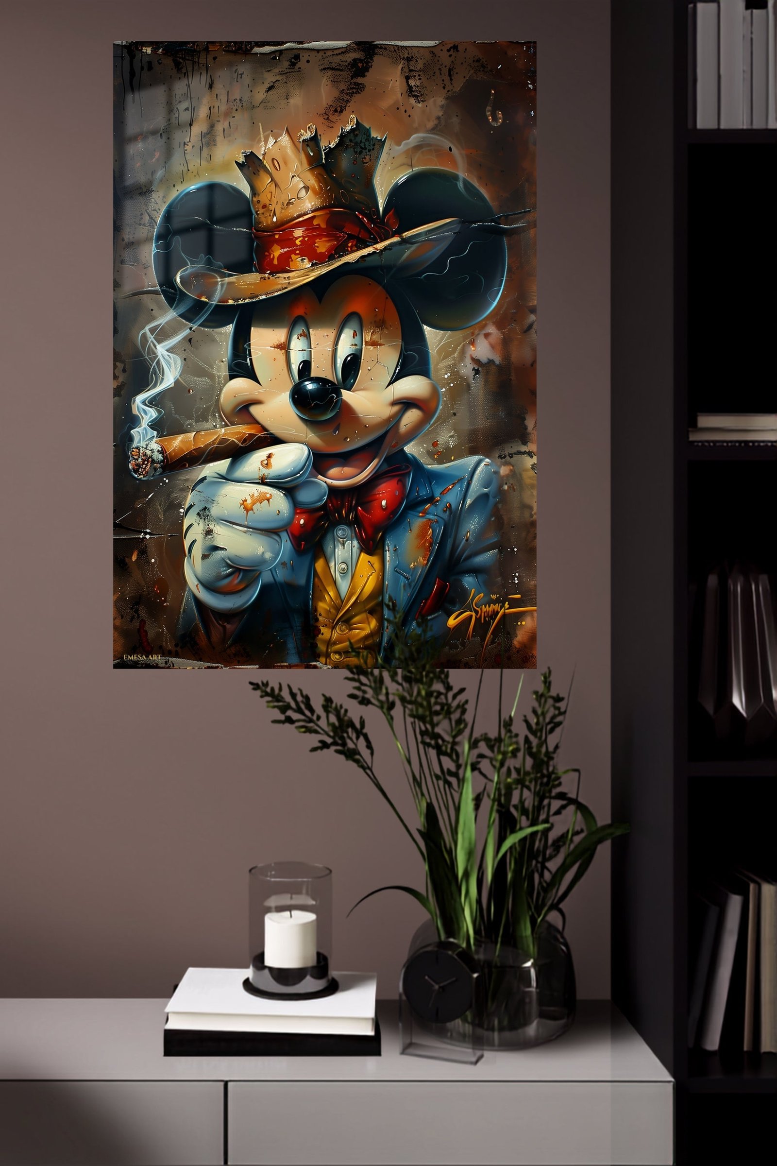 Crowned Mouse King metal wall art print, view 4