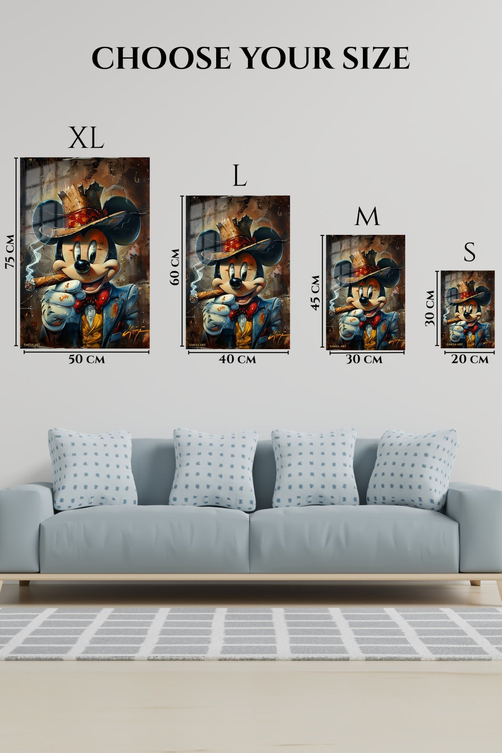Crowned Mouse King metal wall art print, view 6