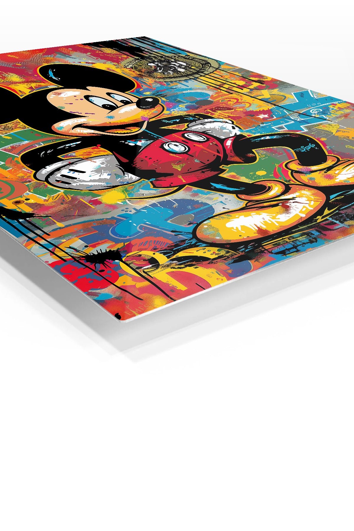 Graffiti Cartoon Mouse metal wall art print, view 2