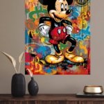 Graffiti Cartoon Mouse metal wall art print, view 4
