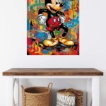 Graffiti Cartoon Mouse metal wall art print, view 5