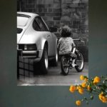 Little Rider by the Brick Wall metal wall art print, view 4