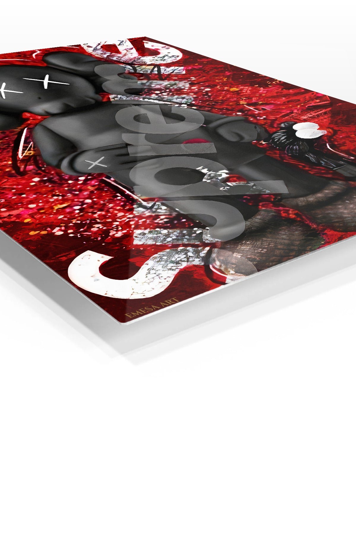 Red Riot X-Eyed Figure metal wall art print, view 2