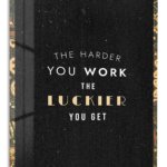 The Harder You Work Typography metal wall art print