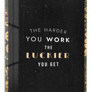 The Harder You Work Typography metal wall art print