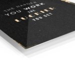 The Harder You Work Typography metal wall art print, view 2
