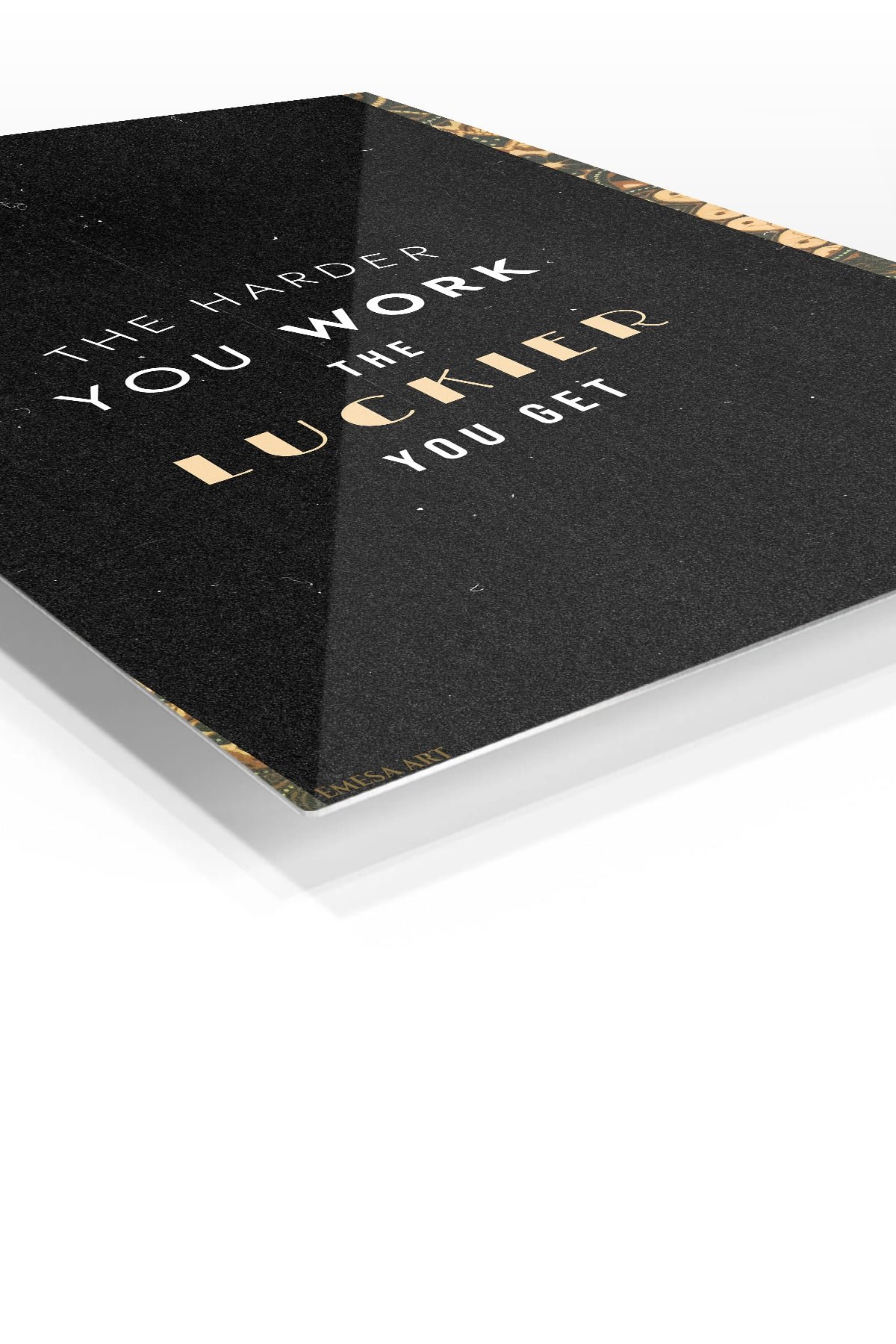 The Harder You Work Typography metal wall art print, view 2