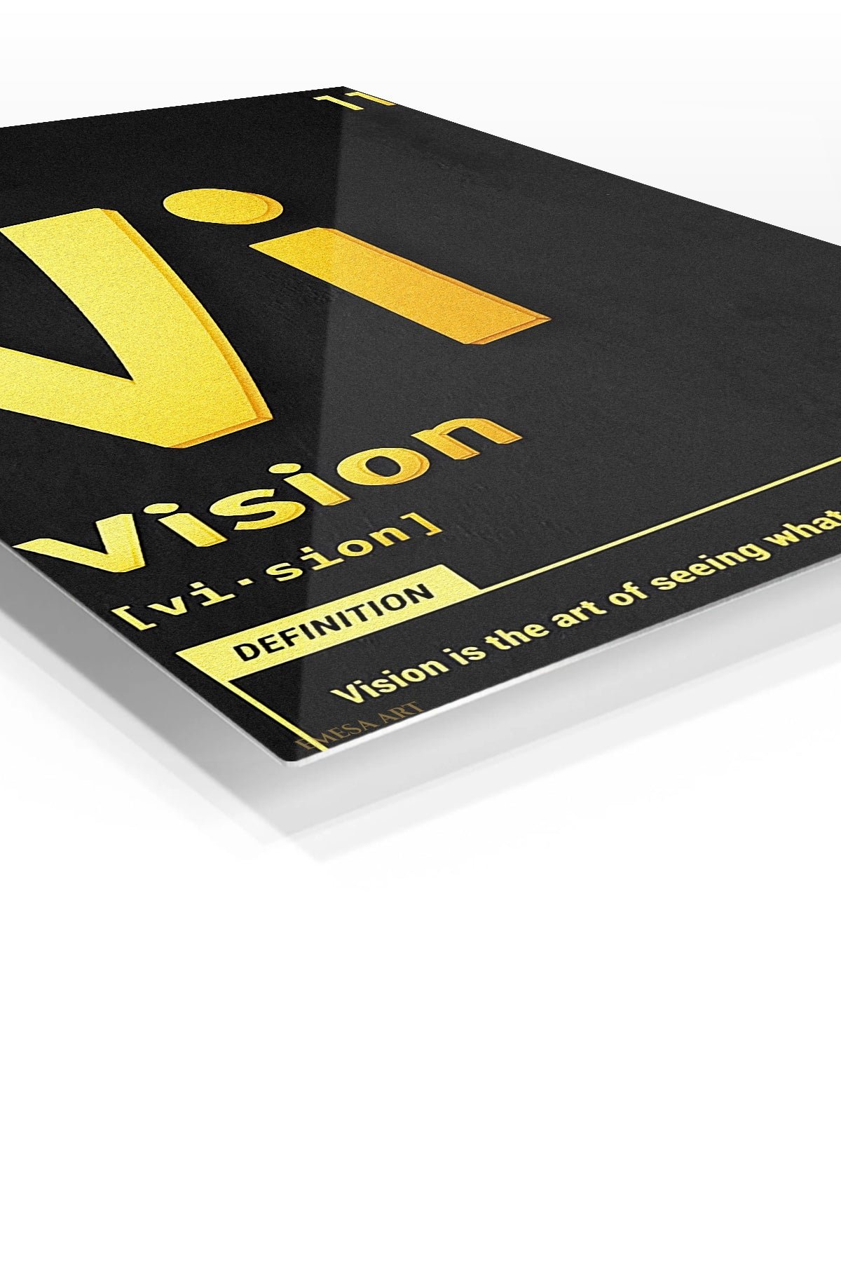 Golden Vision Definition metal wall art print, view 2