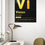 Golden Vision Definition metal wall art print, view 5