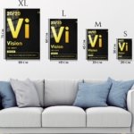 Golden Vision Definition metal wall art print, view 6