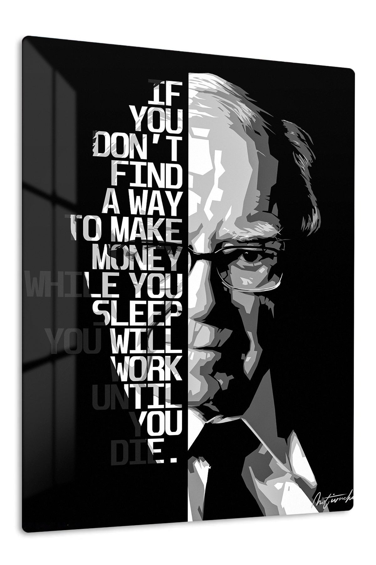 Find a Way Motivational Portrait metal wall art print