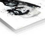 Monochrome Camera Ink Splash metal wall art print, view 2