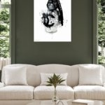 Monochrome Camera Ink Splash metal wall art print, view 5