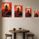 Sunset Outlaw Rider metal wall art print, view 6