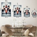 Red and Silver Formula Race Car metal wall art print, view 6