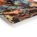 Red Frontier Gunslinger metal wall art print, view 2