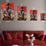 Red Frontier Gunslinger metal wall art print, view 6
