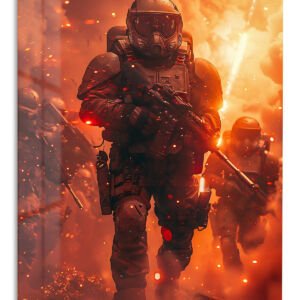 Emberstorm Tactical Advance metal wall art print