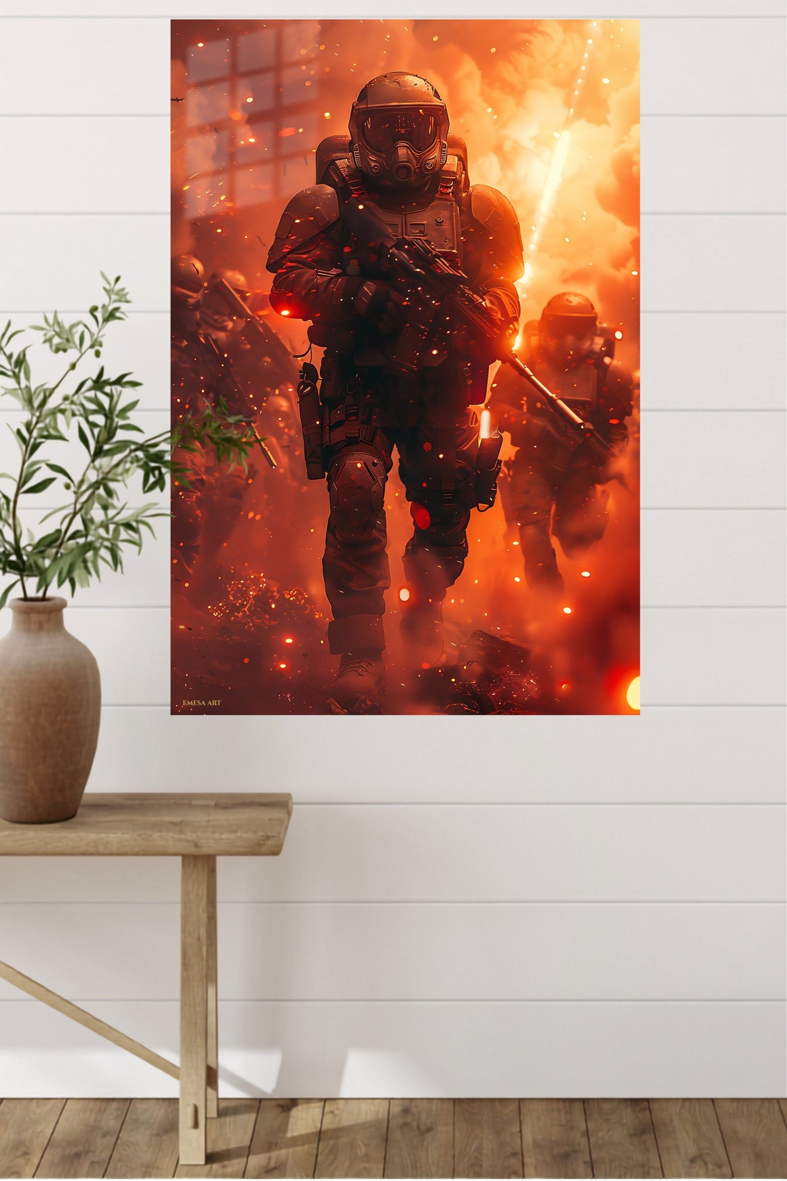 Emberstorm Tactical Advance metal wall art print, view 4