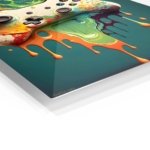 Color Splash Game Controller metal wall art print, view 2