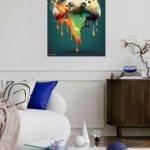 Color Splash Game Controller metal wall art print, view 5