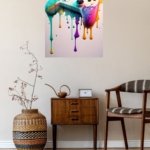 Color Splash Game Controller metal wall art print, view 5