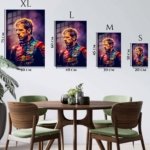 Dramatic Motorsport Driver Portrait metal wall art print, view 6