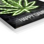 Happy Gaming Neon Emblem metal wall art print, view 2
