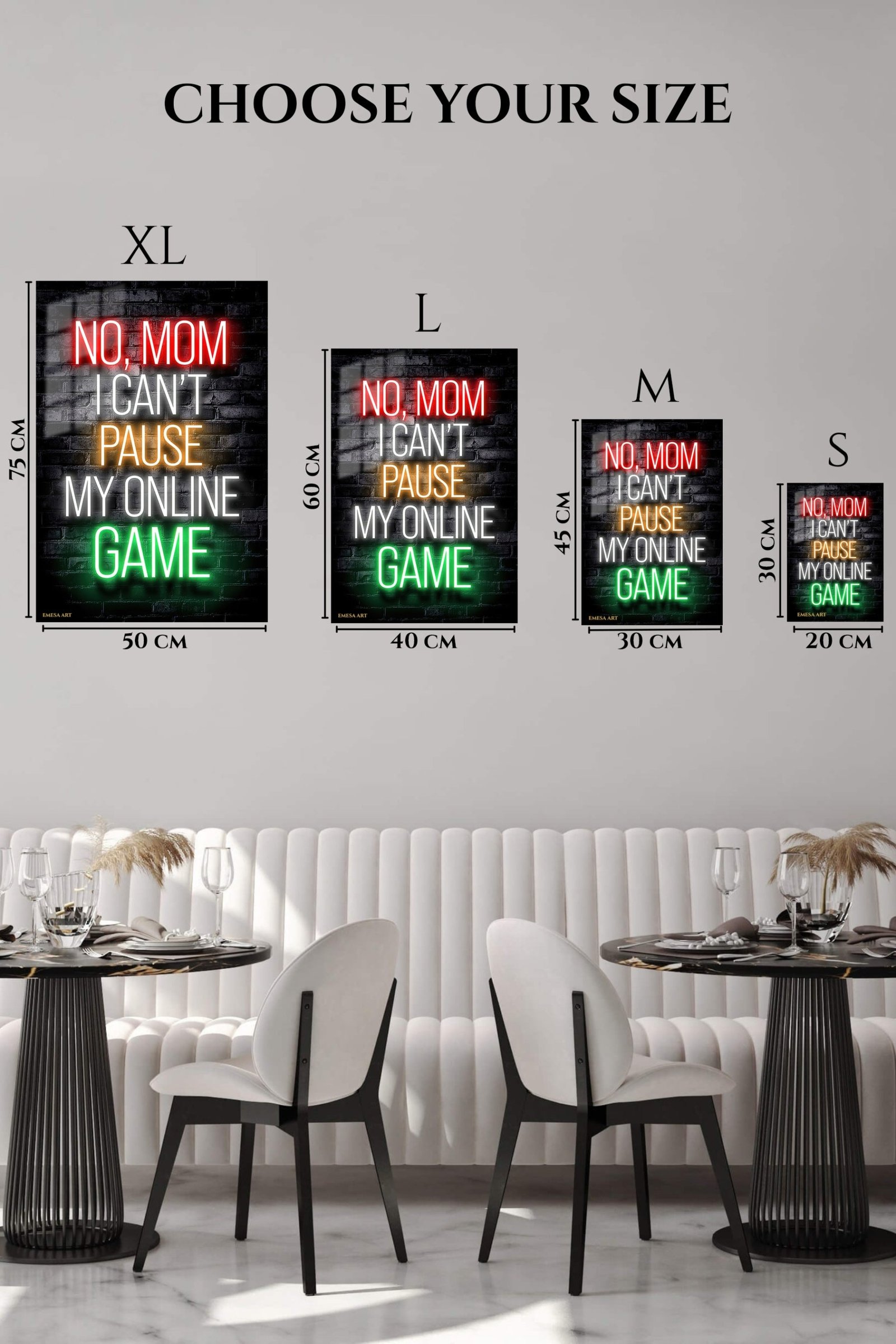 No Mom I Can't Pause My Online Game metal wall art print, view 6