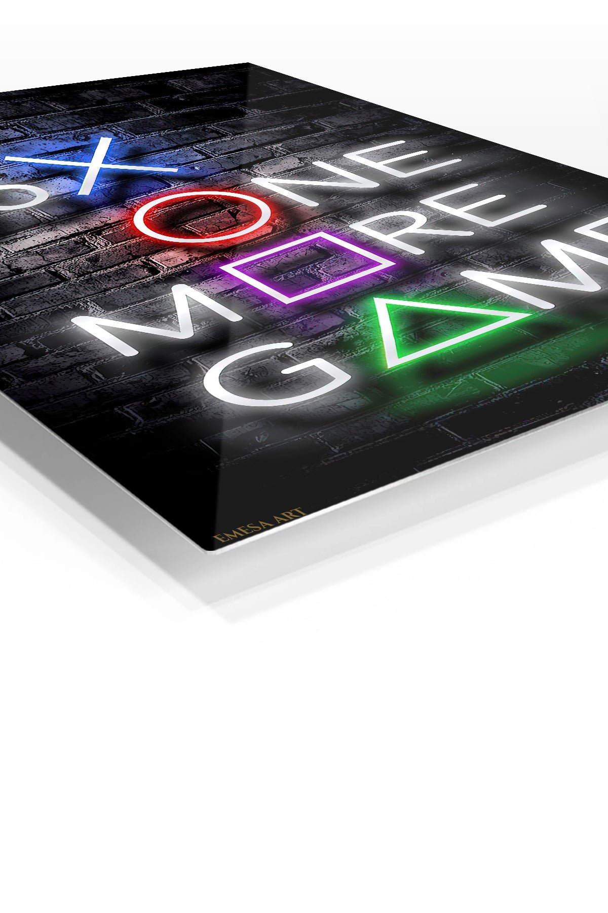 Just One More Game Neon Sign metal wall art print, view 2