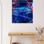 Neon Hooded Gamer metal wall art print, view 5