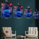 Neon Hooded Gamer metal wall art print, view 6