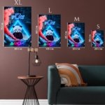 Let's Play Panda Mask Neon Gamer metal wall art print, view 6
