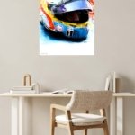 Vivid Motorsport Helmet Portrait metal wall art print, view 5