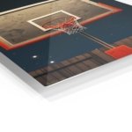 Basketball Hoop Beneath the Stars metal wall art print, view 2