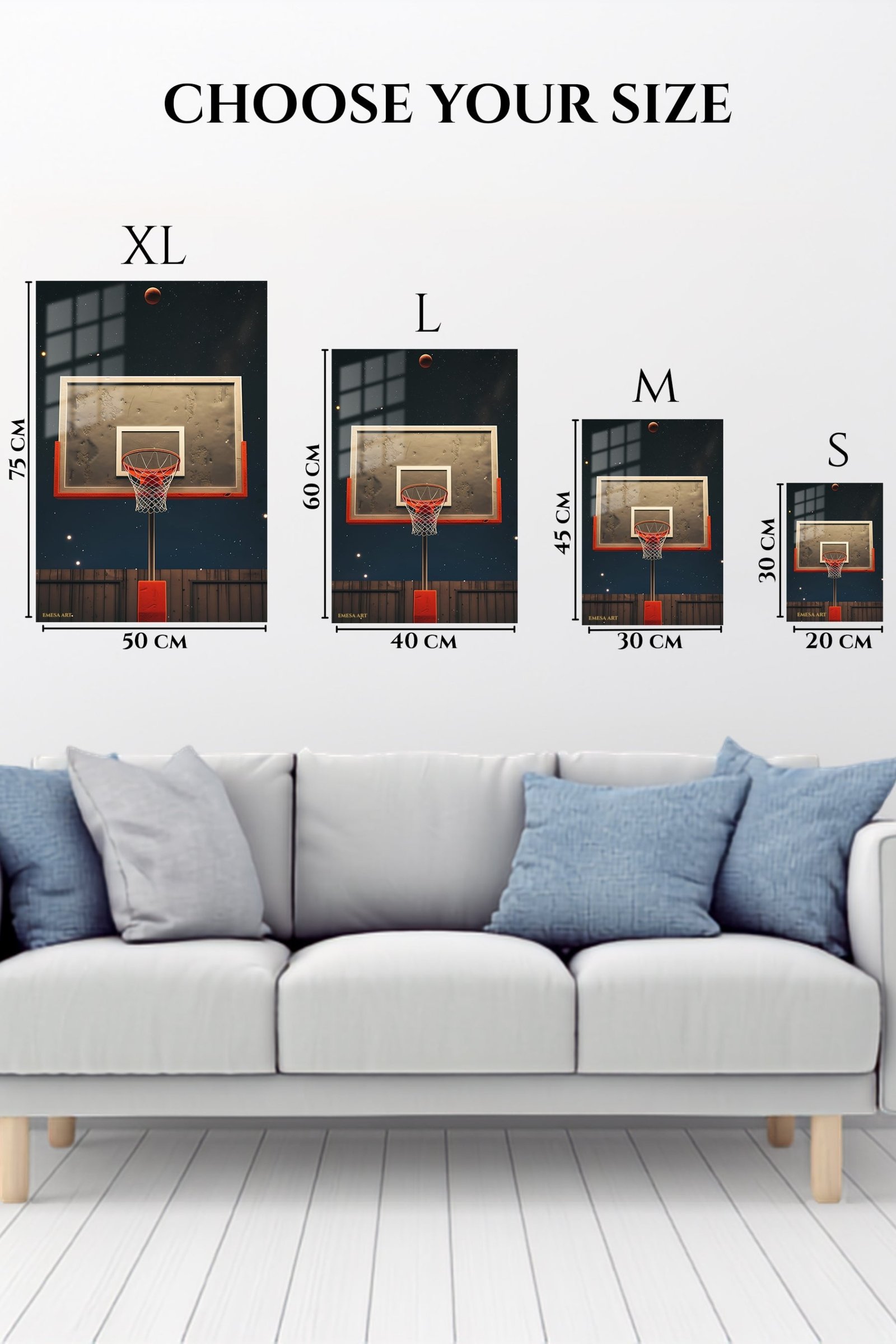 Basketball Hoop Beneath the Stars metal wall art print, view 6