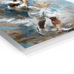Golfer in Mid-Swing Abstract Portrait metal wall art print, view 2
