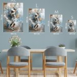 Golfer in Mid-Swing Abstract Portrait metal wall art print, view 6