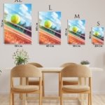 Tennis Ball Above Clay Court metal wall art print, view 6