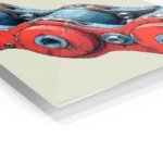 Red and Blue Robotic Mechanism metal wall art print, view 2