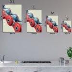 Red and Blue Robotic Mechanism metal wall art print, view 6
